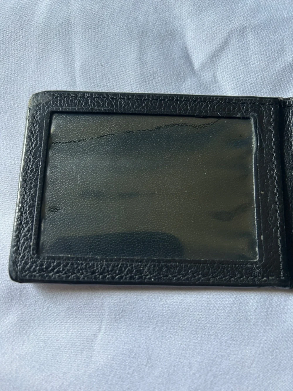 Coach Black Pebbled Leather Small Bifold Card Case